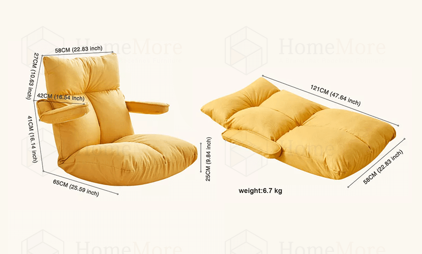 Folding Lazy Sofa Product Size 01