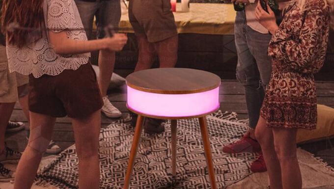 Side Table with Party lights