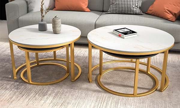 using ottoman as coffee table