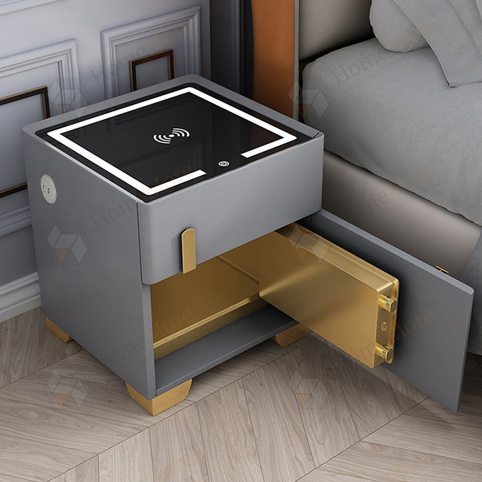 smart bedside table with safe box (2)