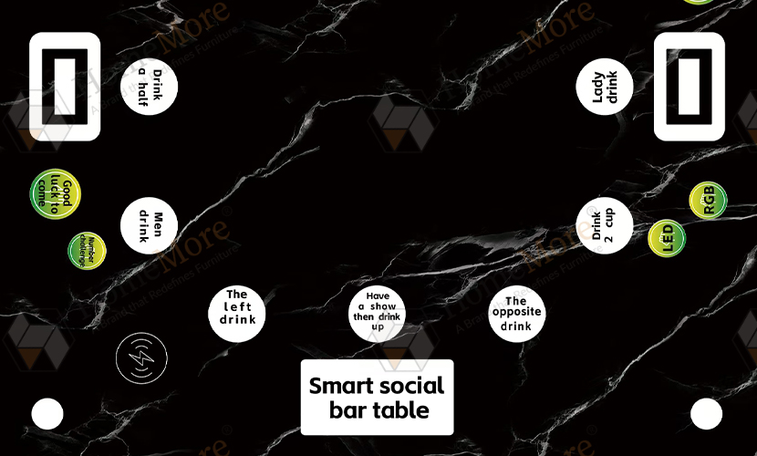 interactive entertainment LED coffee table