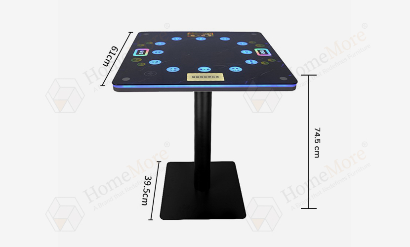 interactive gaming table size