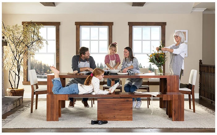 EXTENTABLE BENCH FOR HOME