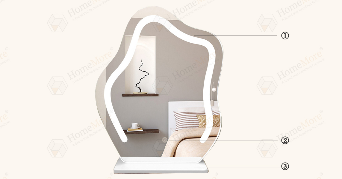 cloud stype makeup mirror structure